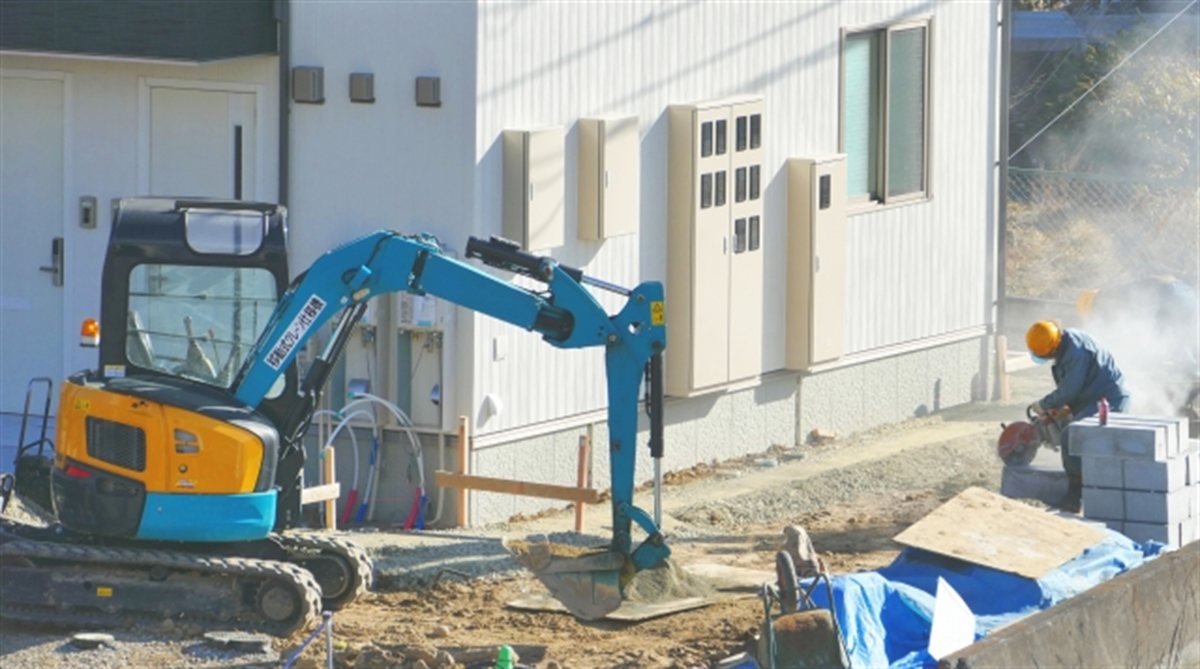 お庭の解体整地作業